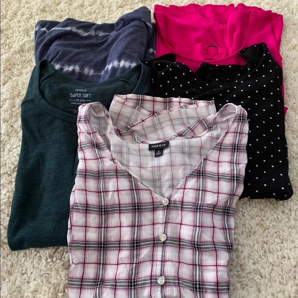 Lot of 5 Size 2X Torrid tops